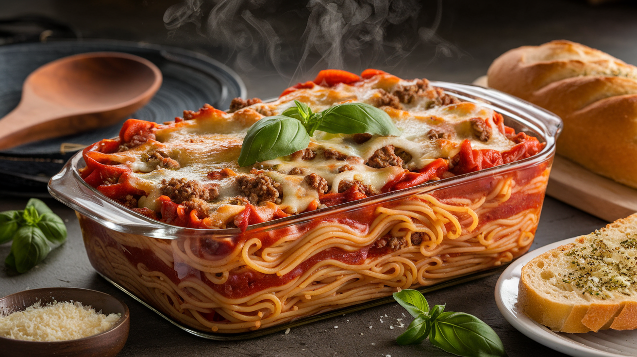 spaghetti casserole recipe