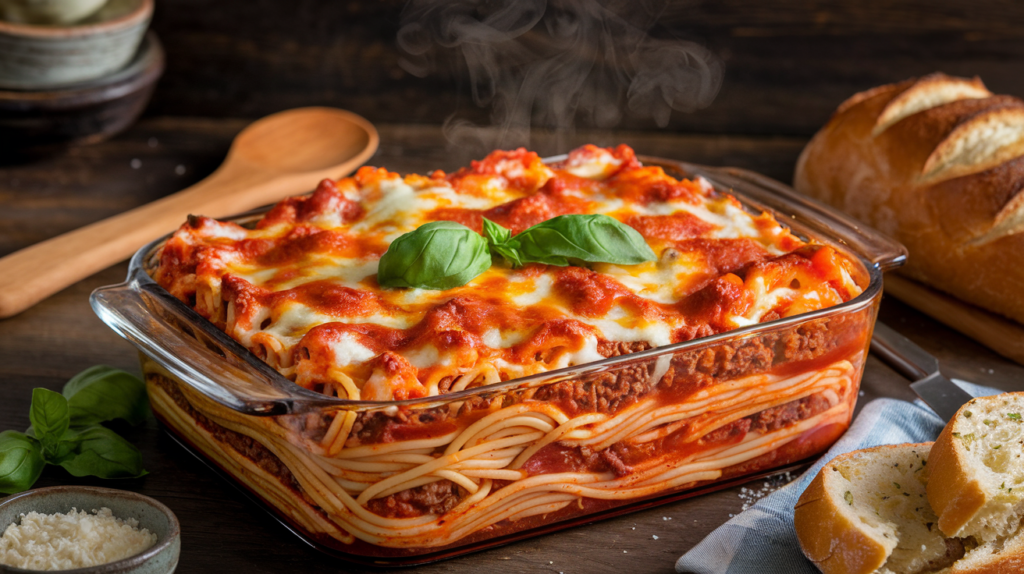 spaghetti casserole recipe